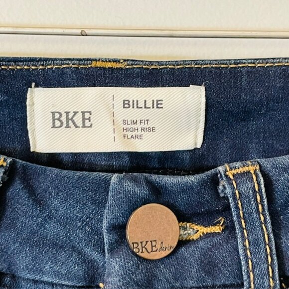BKE Stretch Flare Jeans Billie Slim Fit High Rise Dark Wash Mariah 26 - Picture 5 of 10